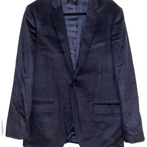 J. Crew, Navy blue cashmere blazer, flat pocket, single vent. Hardly worn.